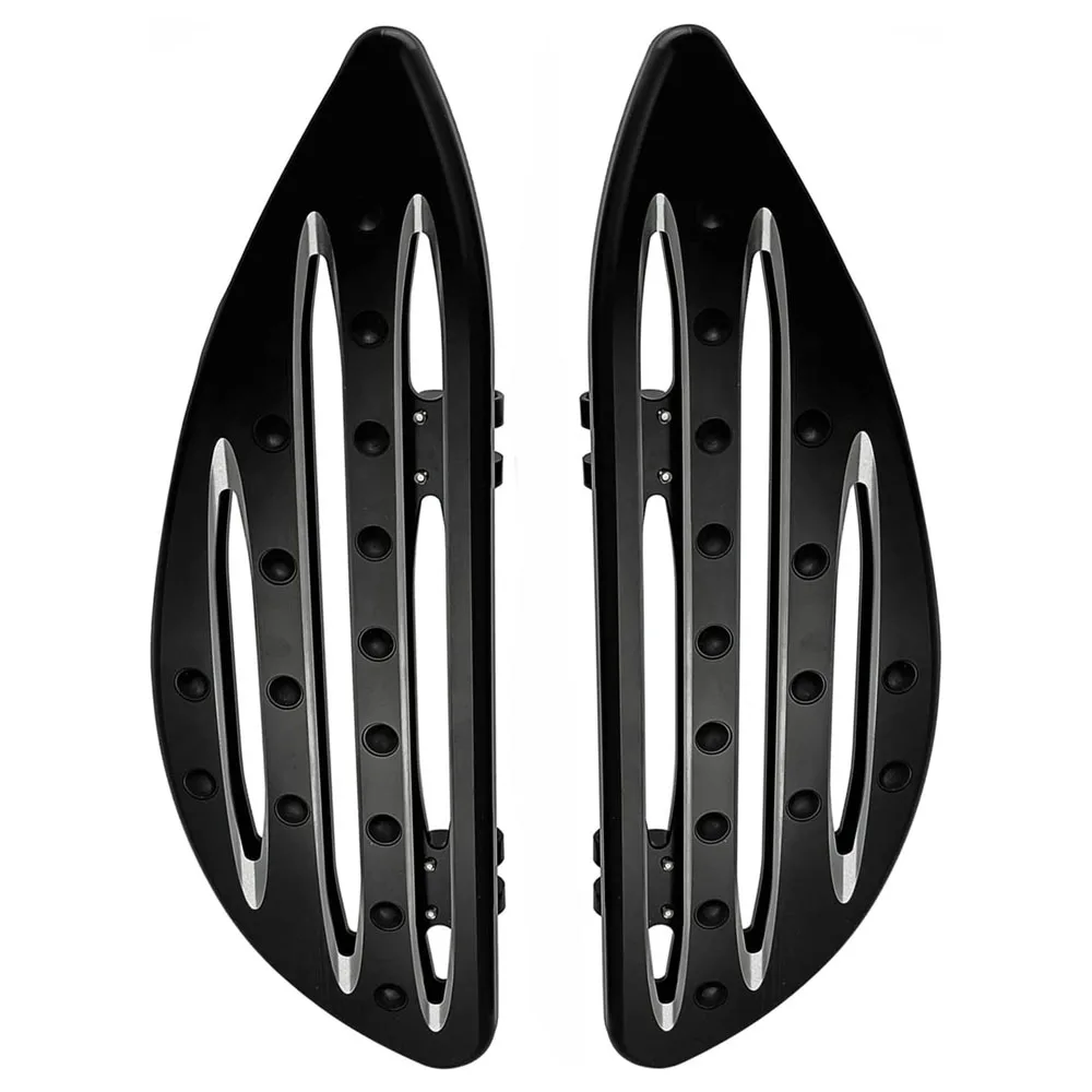 

2 шт. черные перфорированные передние подножки для мотоциклов Harley Touring, Softail, Street Glide, Road Glide, Dyna