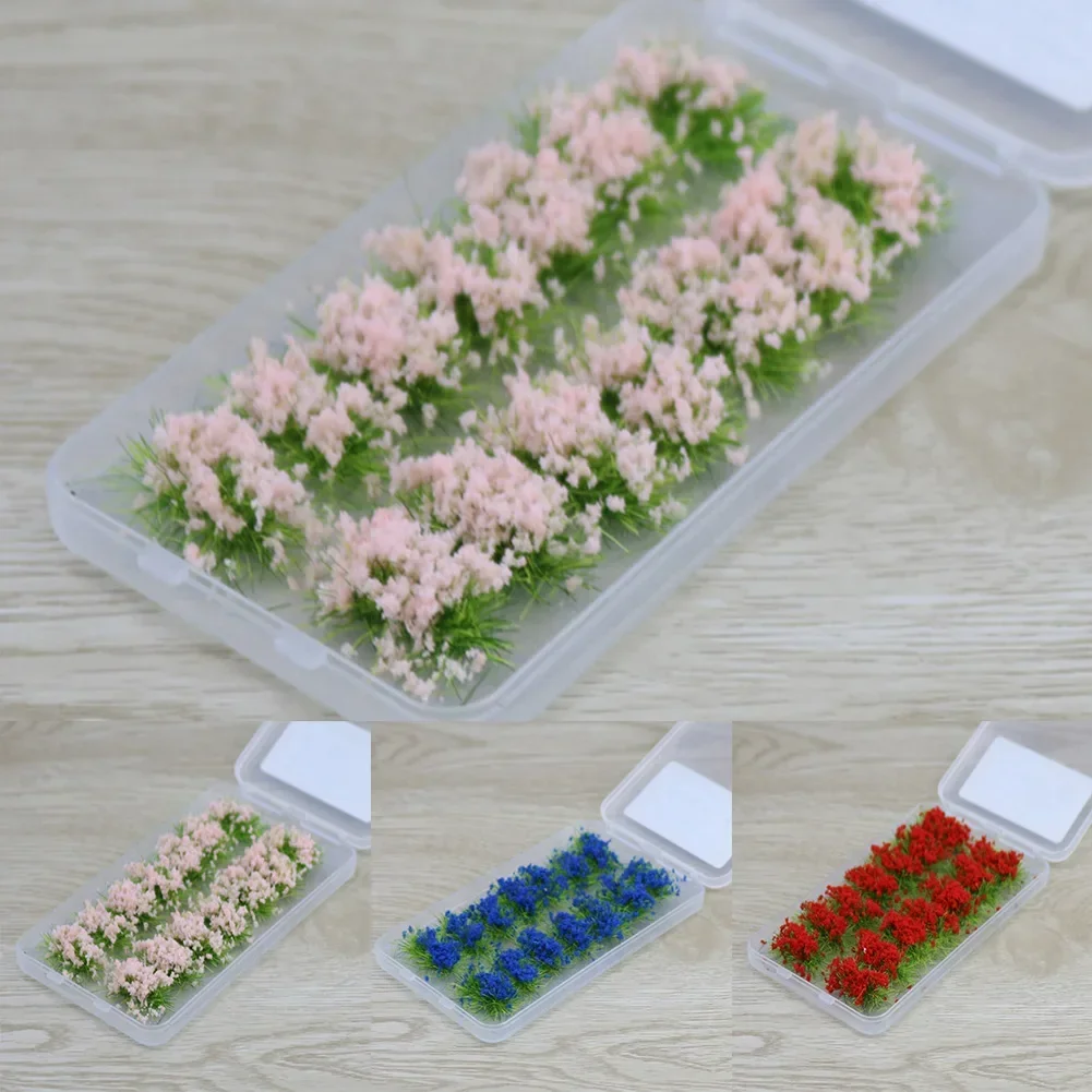 14 قطعة/صندوق العشب الثابت ل خصلات زهرة نموذج مشهد DIY بها بنفسك اكسسوارات السكك الحديدية قطار تخطيط Sandtable ديكور النموذج المعماري