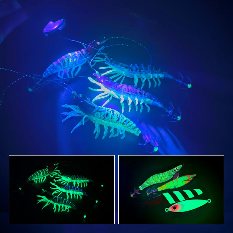 New Mini UV Purple Flashlight 395nm Fishing Lure Squid Jig Hook Supplement Light Fluorescent Detection Lamp Fishing Equipment