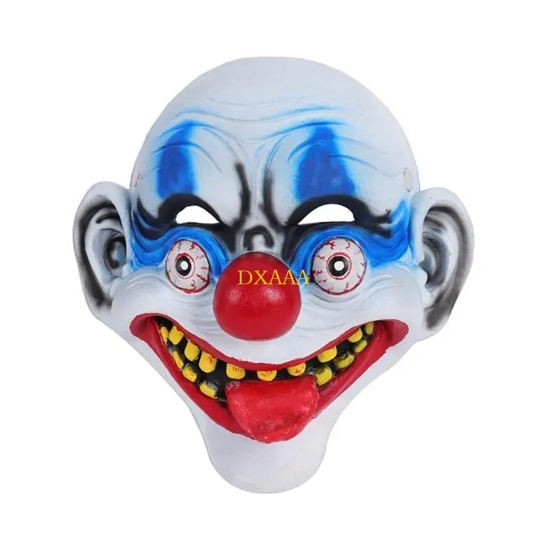 dxaa面白いピエロマスク、怖いジョーカーマスクハロウィーンコスプレコスチュームアクセサリーパーティーデコレーションプロップ