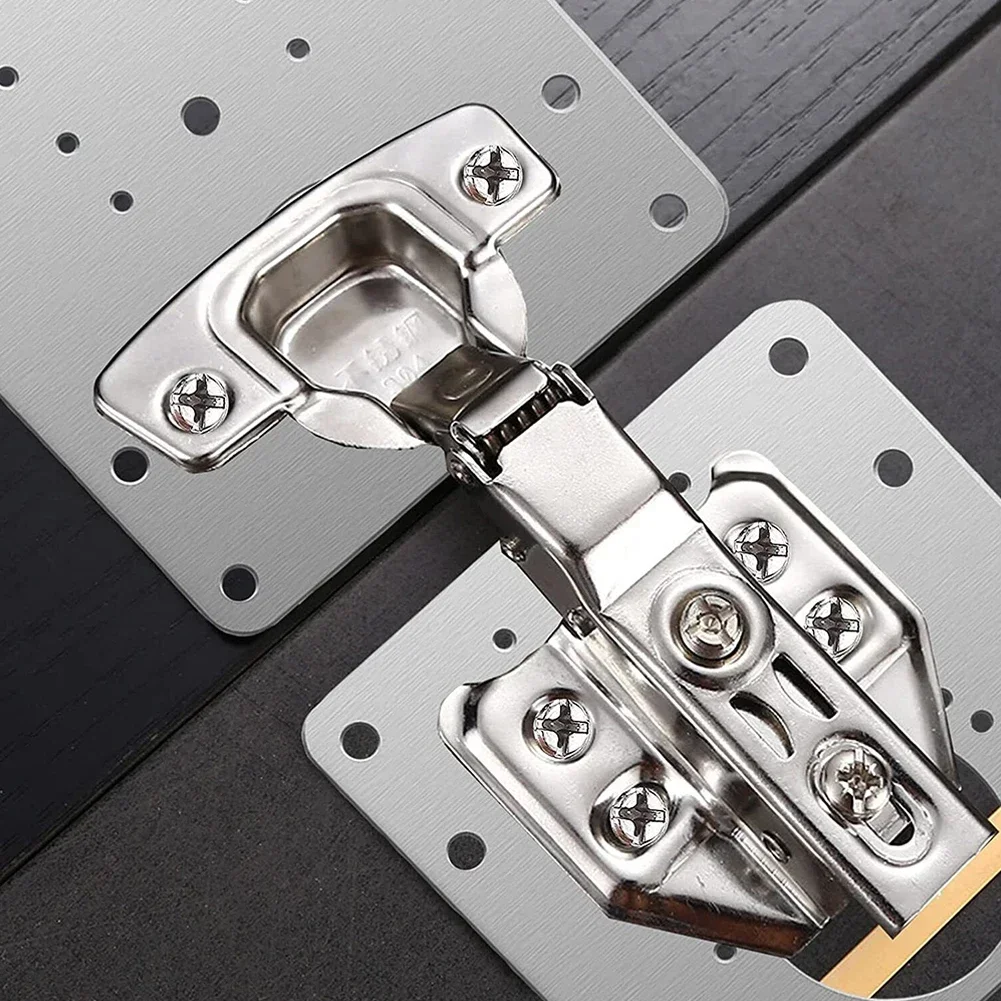 

1/2/4/10Pcs Hinge Repair Plate Cabinet Furniture Drawer Table Door Repair Mount Tool Hardware Stainless Steel Hinge Fixing Plate