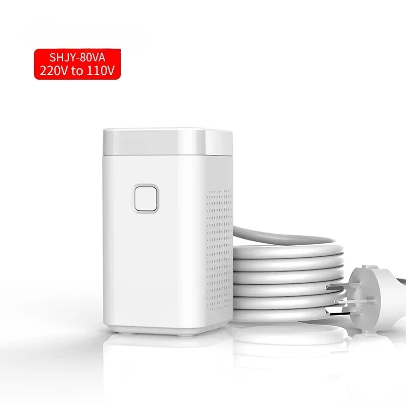 

80W Professional Portable Single Phase Power Transformer 220V to 110V Step Down Voltage Converter with Air Cleaner