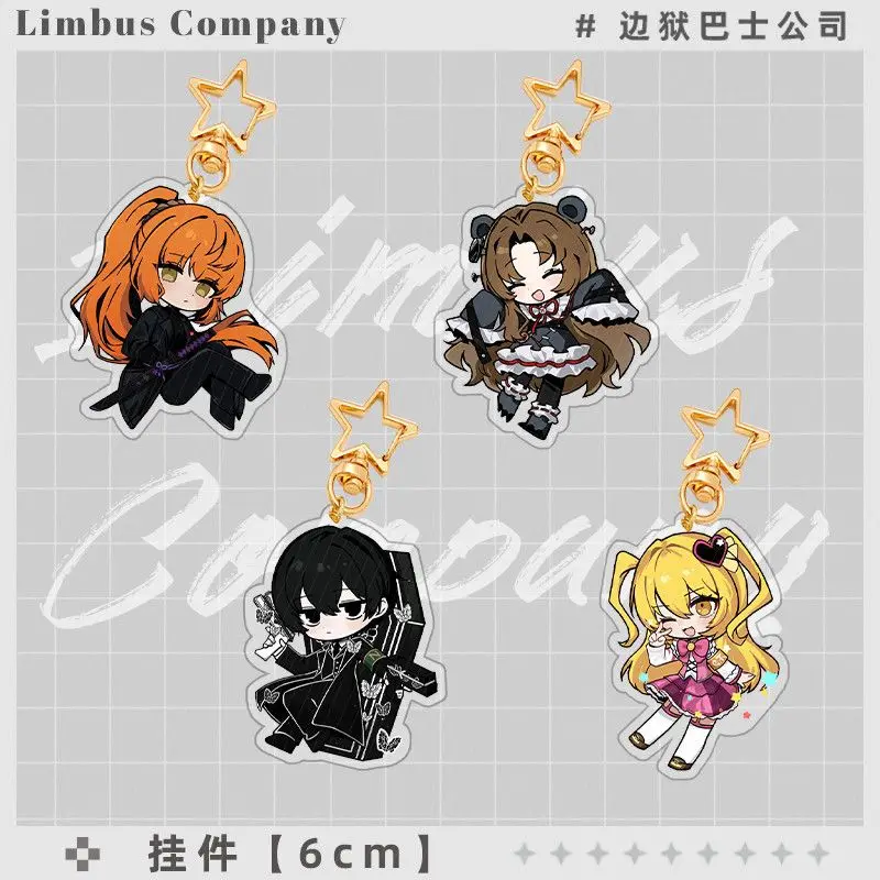 Llavero de Anime Ishmael Rodion Limbus Company, llavero para hombre y mujer, figura Kawaii de dibujos animados a la moda, llavero colgante de acrílico para regalo