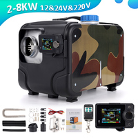 2-8KW Air Diesel Parking Heater 12V&24V&220V Parking Heater With Bluetooth Green Air Diesel Heater for Car Truck Boat RV