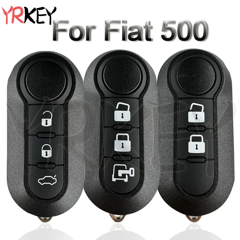 Remote Car Key Case Shell for Fiat 500 Panda Bravo Punto Ducato Peugeot Boxer Citroen Jumper Auto Uncut Blade Key 2/3 Buttons