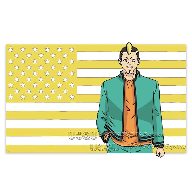 INS جديد العلم الأمريكي Nanxiong Qimu أنيمي نسيج عنبر السرير الديكور أريكة غرفة المعيشة زخرفة خلفية القماش