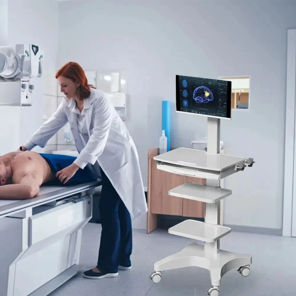 Customizable Hospital Examination Trolley with Instrument Holder – Factory Direct