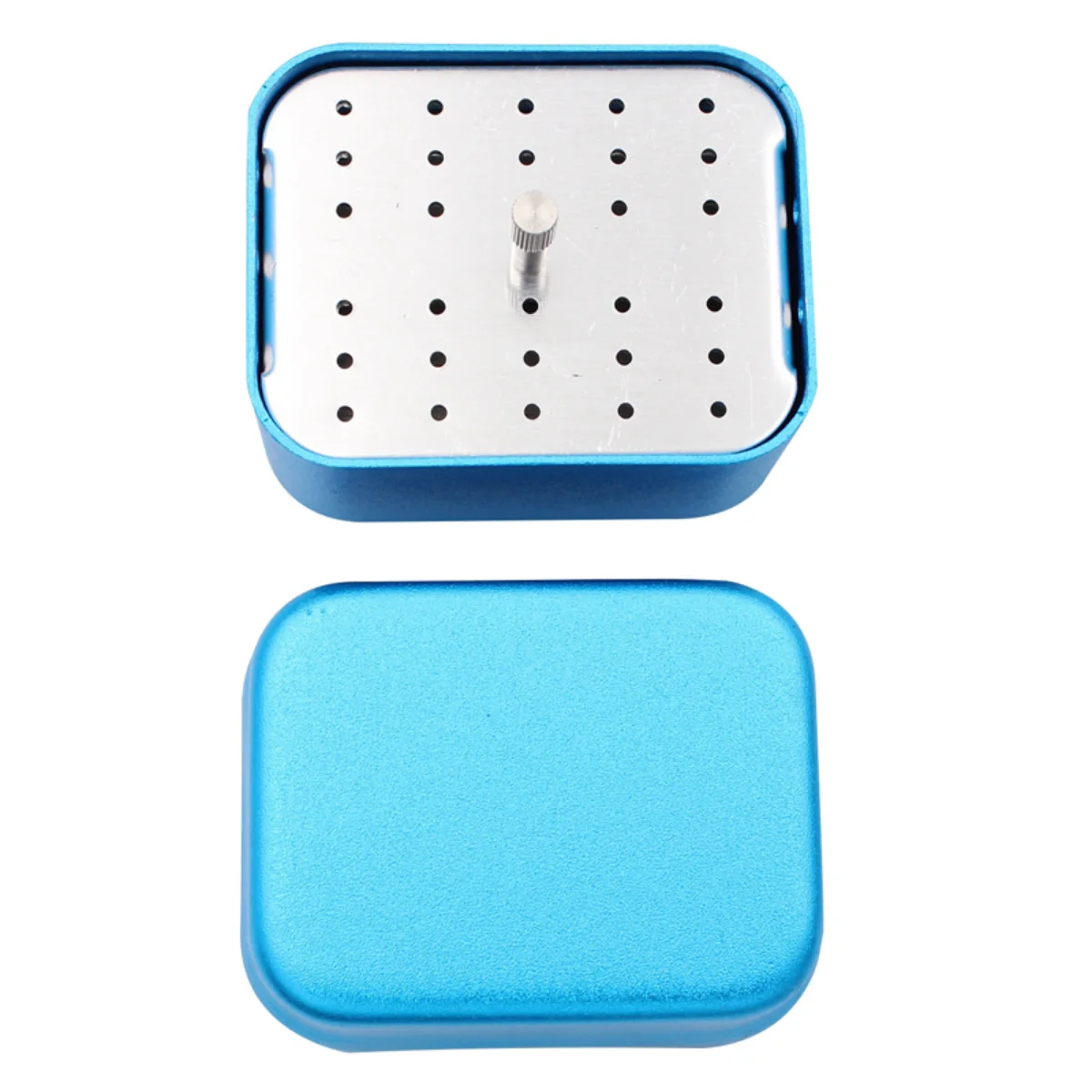 

Aluminum Dental Disinfection Box Autoclave Sterilizer Case Burs Endo Files Holder 30 Holes for Burs Dentist Lab Instrument