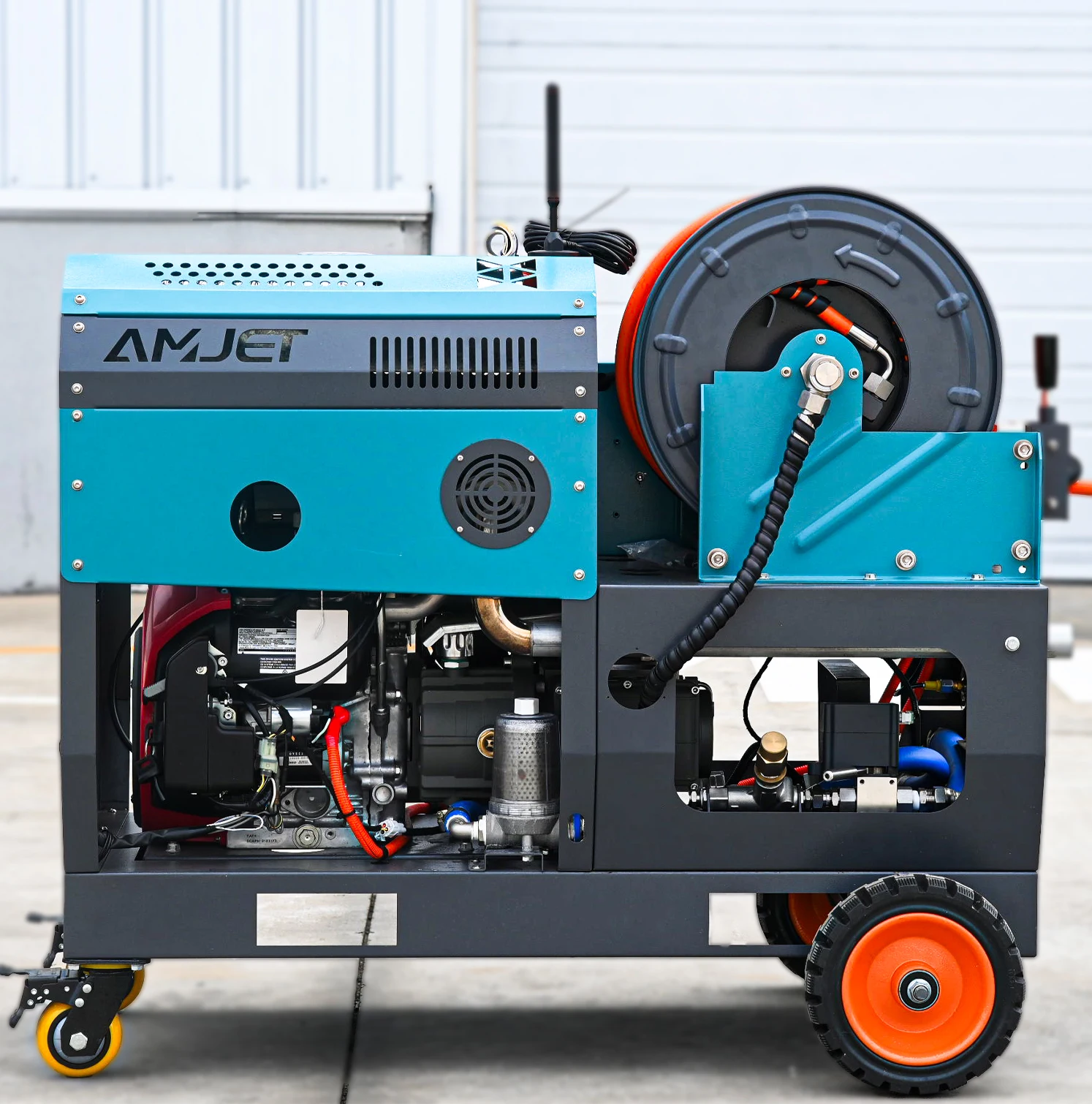 AMJET MS3030 300bar آلة تنظيف أنابيب الصرف 8GPM آلة تنظيف أنابيب الصرف 22HP آلة تنظيف أنابيب الصرف #6