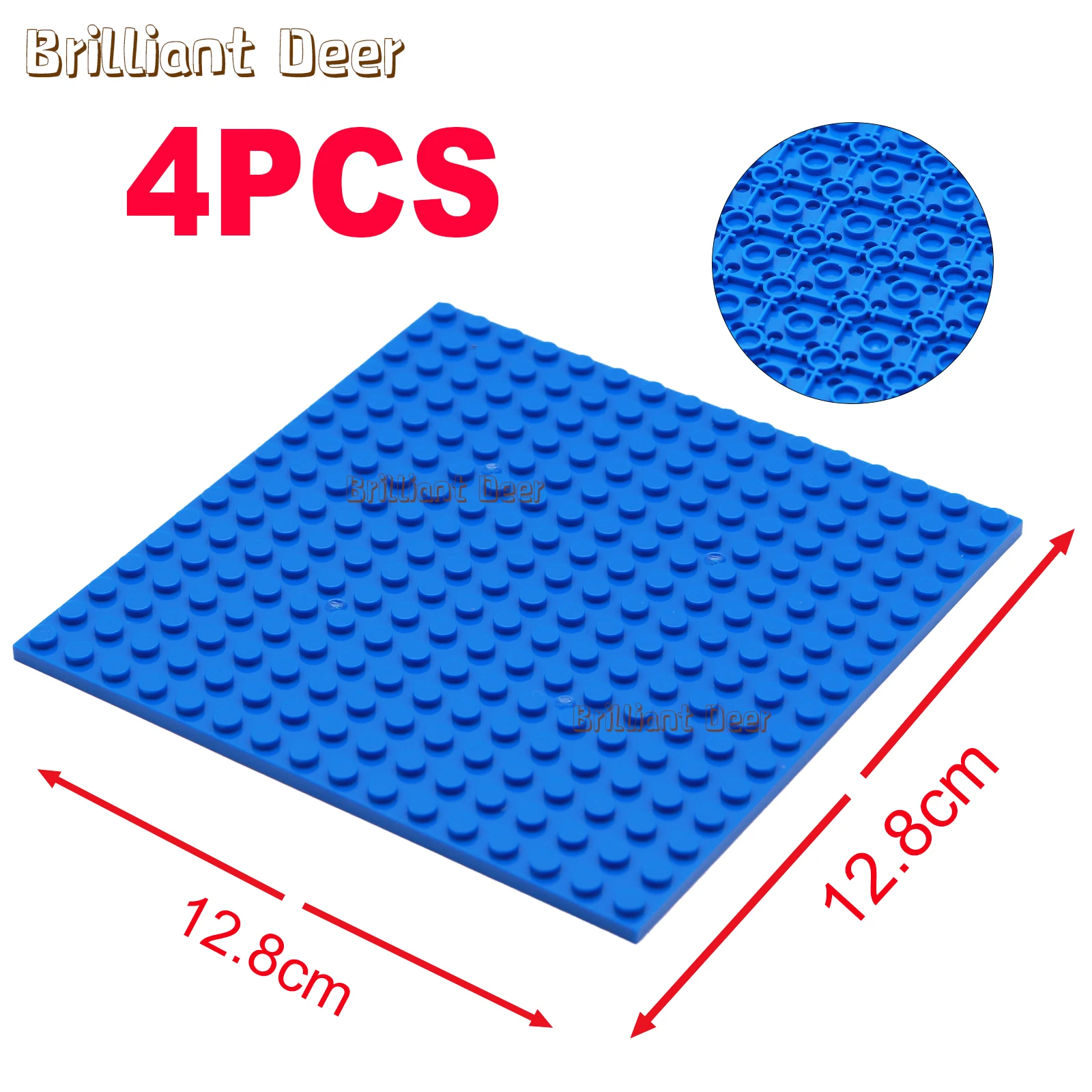 4PCS Dubbelzijdig 16X16 Dots Klassieke Grondplaat Bouwstenen Bricks Basisplaten DIY MOC Bouwstenen stad Bouw Speelgoed