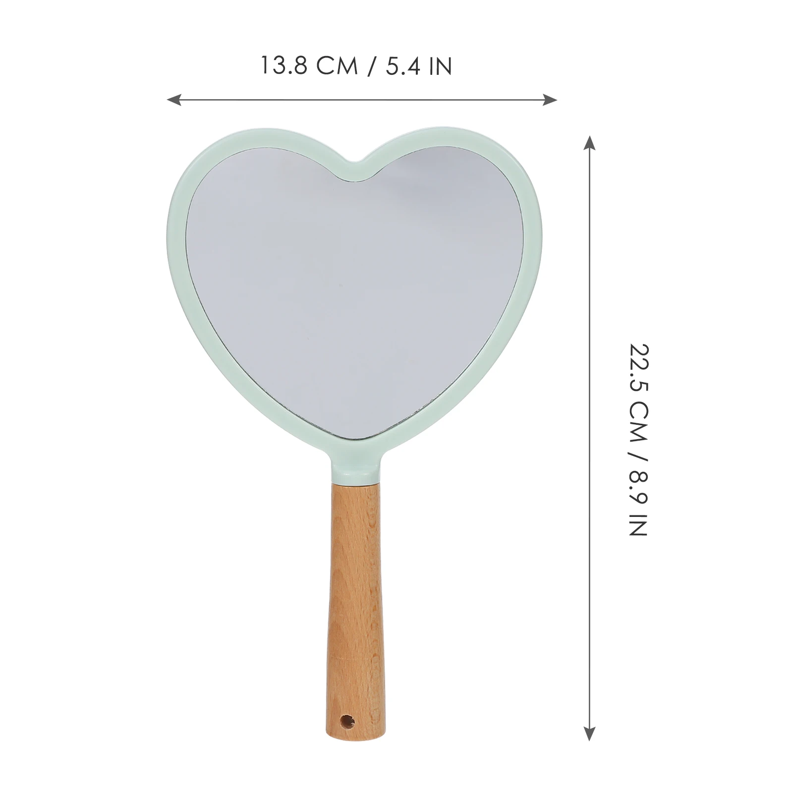 

Stylish Portable Heart Shape Handheld Mirror Compact Beauty Salon Mirror for Women Girls Travel Home Use
