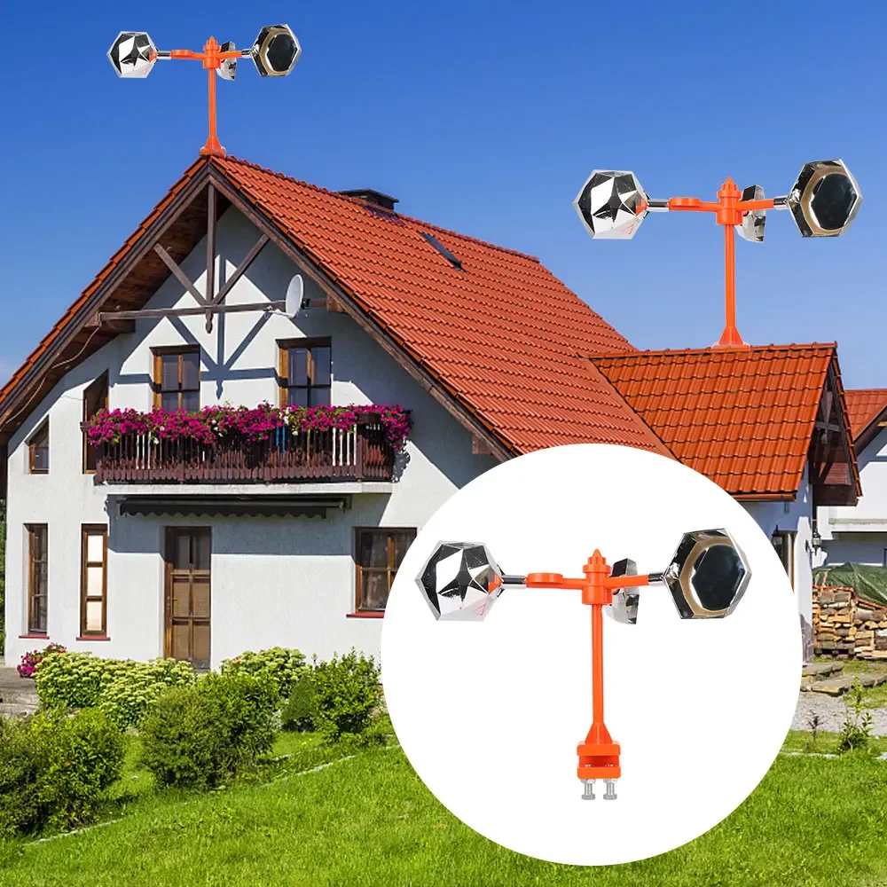 Solarbetriebener, windgesteuerter Automatik-360°-Drehsystem ° Rotierender Vogelvertreiber für den Außenbereich, Garten, Bauernhof, Hof, mit reflektierenden und schallabsorbierenden Funktionen. – Detail 10