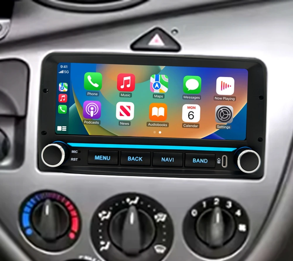 Car Radio Carplay For Ford Focus Mondeo Fiesta Transit Connect  Ranger Puma Mk1 Escort Mk6 Transit 4500 Berlina  Android Auto