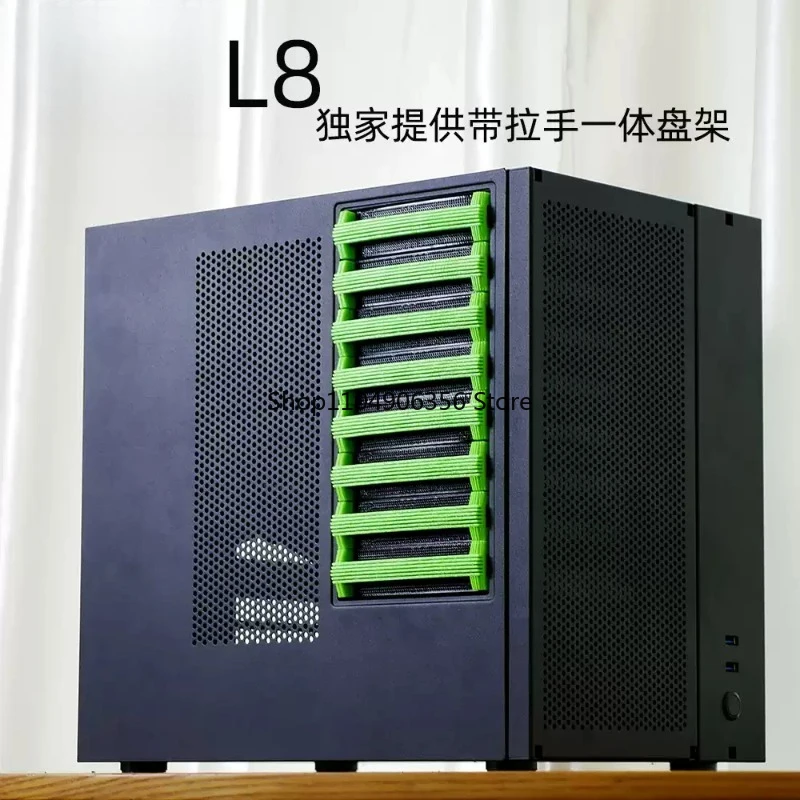for L8 disk NAS chassis ATX black herd storage server