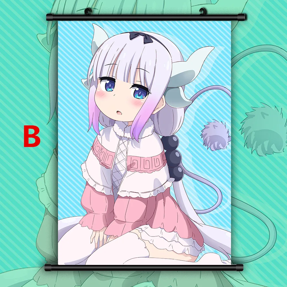 Wall Art Canvas Painting Kobayashi San Chi No Maid Dragon Kanna Kamui Tooru HD Print Wall Poster Living Kids Home Decor Pictures