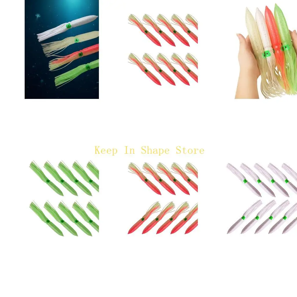 

U1JC 10 шт. рыболовные приманки для морской троллинга, искусственные приманки, рыболовные снасти