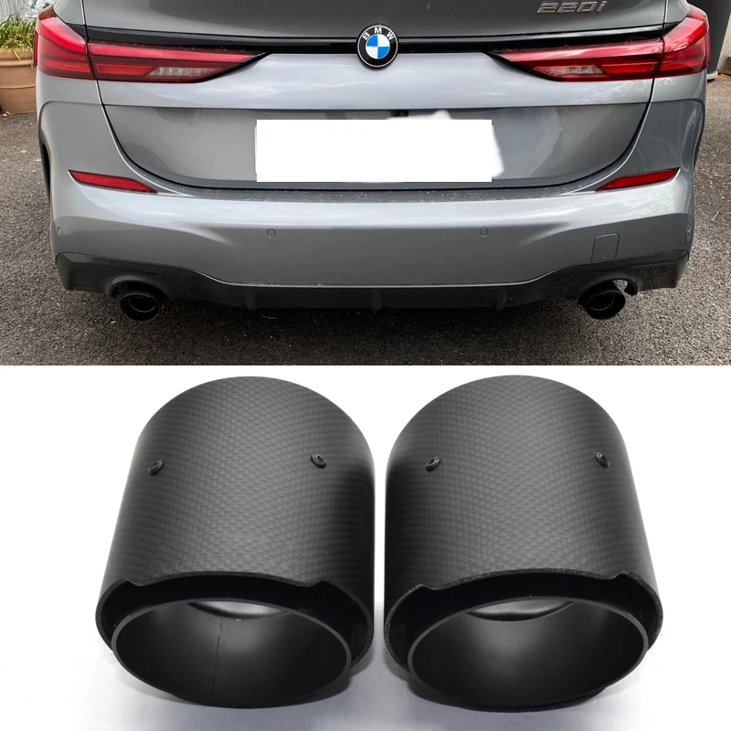 1 PCS Carbon Fiber Exhaust Tips For BMW M2 M3 M4 M135i M235i M140i M240i M335i M340i M435i Direct Plug Universal Exhaust Pipe