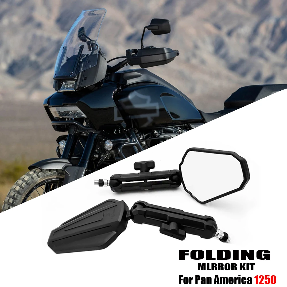 

For Pan America 1250 Special RA1250 PA 1250 2021- Rearview Mirror Motorcycle Accessories Adjustable Adventure Side Mirrors