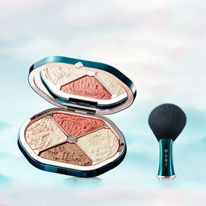 FLORASIS Gezichtspalet Neusschaduw Verfijnt Gezicht Bronzers Verheldert Poeder Blusher Hoogtepunten Oogschaduw Concealer Make-up Contour