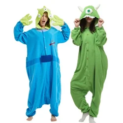 Disney three-eyed boy winter new cartoon one-piece pajamas adult men's and women's Halloween big-eyed monster loungewear