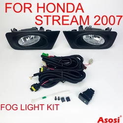 Front Bumper Fog Light Kit For Honda Stream 2007 Right + Left Side Replace Or Upgrade Clear Glass Lens With Halogen H11 Bulb