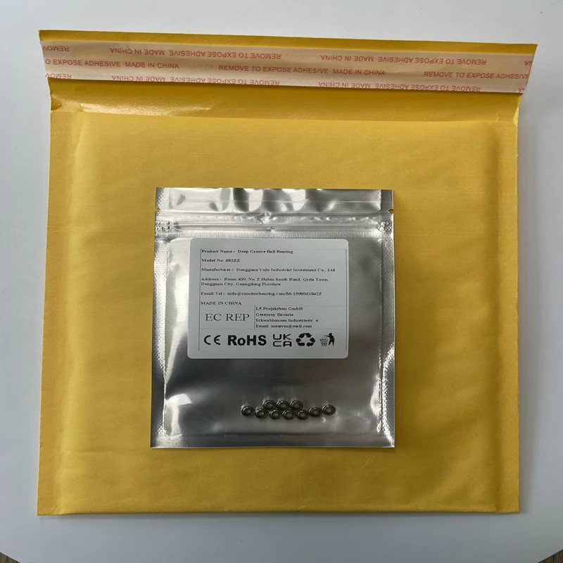 10PCS 682ZZ 2x5x2.3 mm Deep Groove Ball Bearings Chromium Steel Material High Wear Resistance For Aircraft Models And Toy Motors
