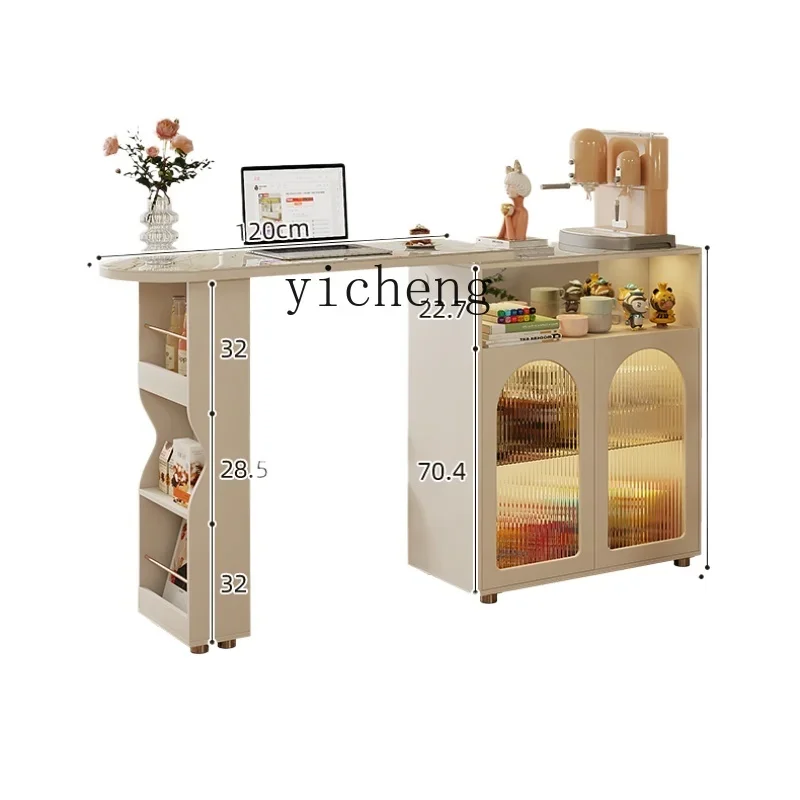 

TQH Rock Slab Retractable Bar Partition Cabinet Integrated Household Partition Cabinet Living Room Multi-functional Locker