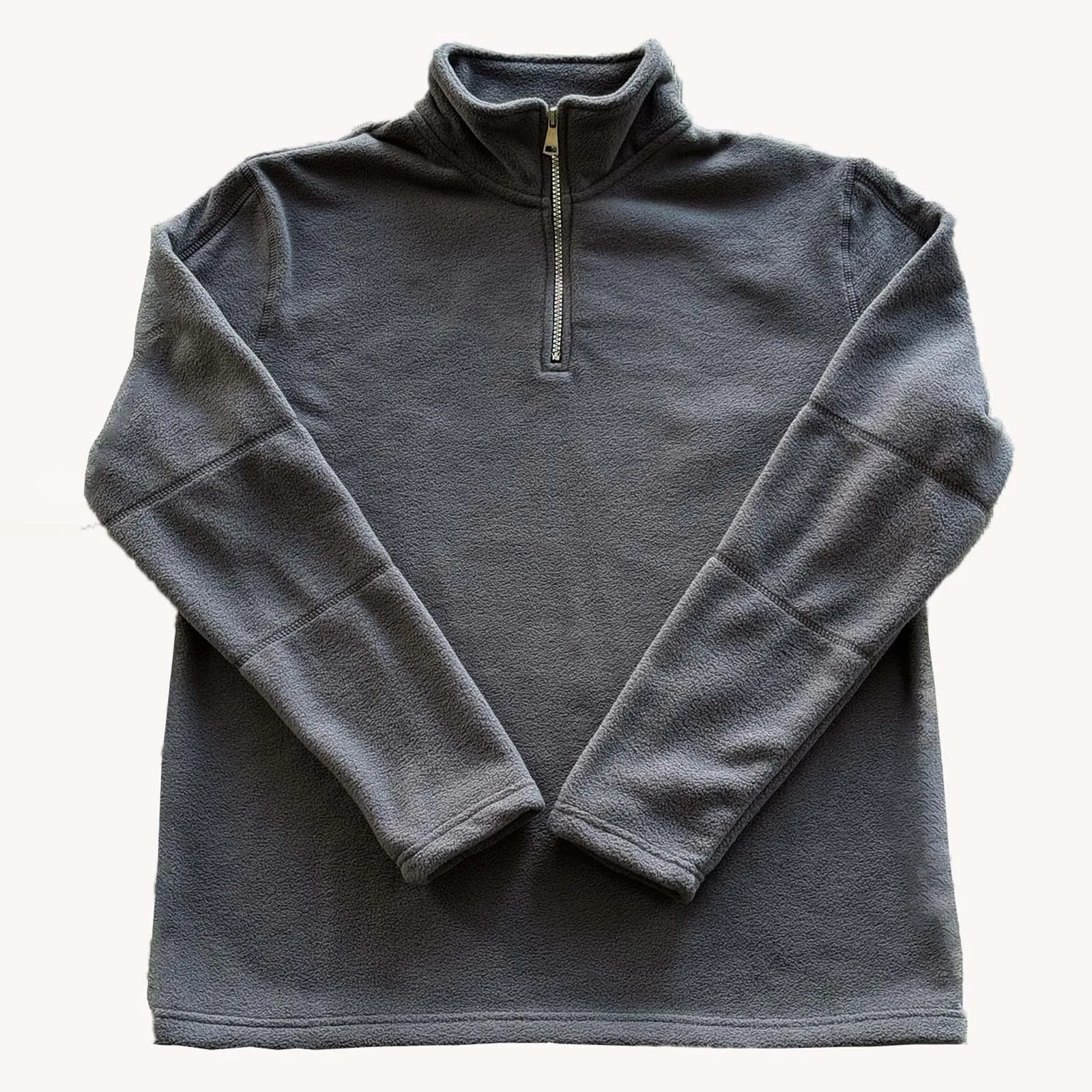 2024 nueva Otoño Invierno hombres sudadera suéter Casual Color sólido manga larga con cremallera cuello alto Top ropa de hombre cálida