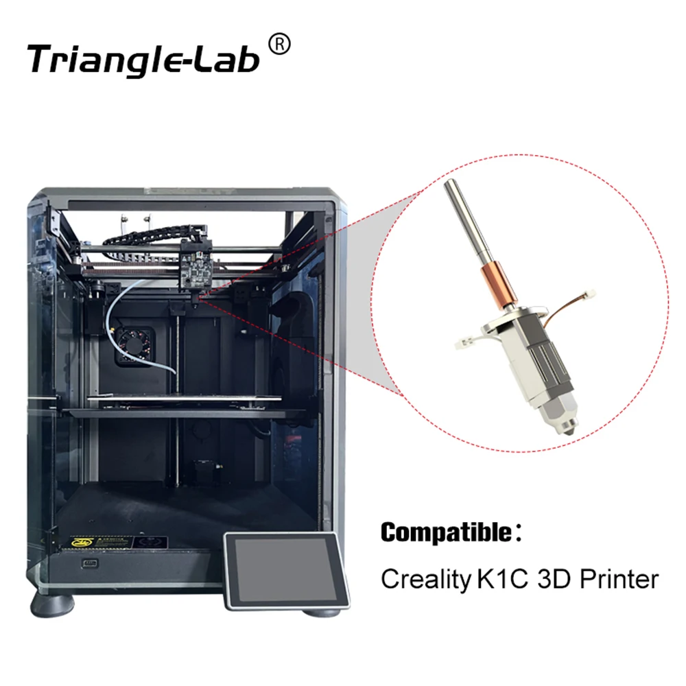 Trianglelab CHCB-OTC Hotend Kit For Creality K1C 3D Printer Higher power and High Flow with 0.4mm Brass Nozzle for MK8 Nozzle