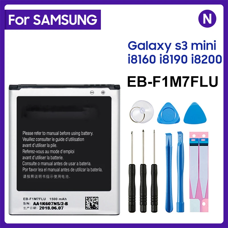 EB-L1M7FLU EB-F1M7FLU 1500mAh Battery for Samsung Galaxy S3 Mini GT-I8190 I8160 I8190N GT-i8200 S7562 G313