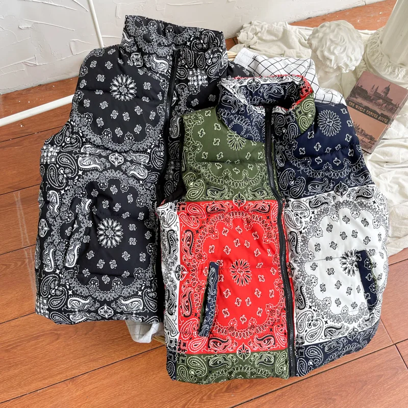 Korean Fashion Autumn Men‘s Vest Jacket Warm Zipper Sleeveless Jackets Male Winter Casual Waistcoat Couples New Streetwear