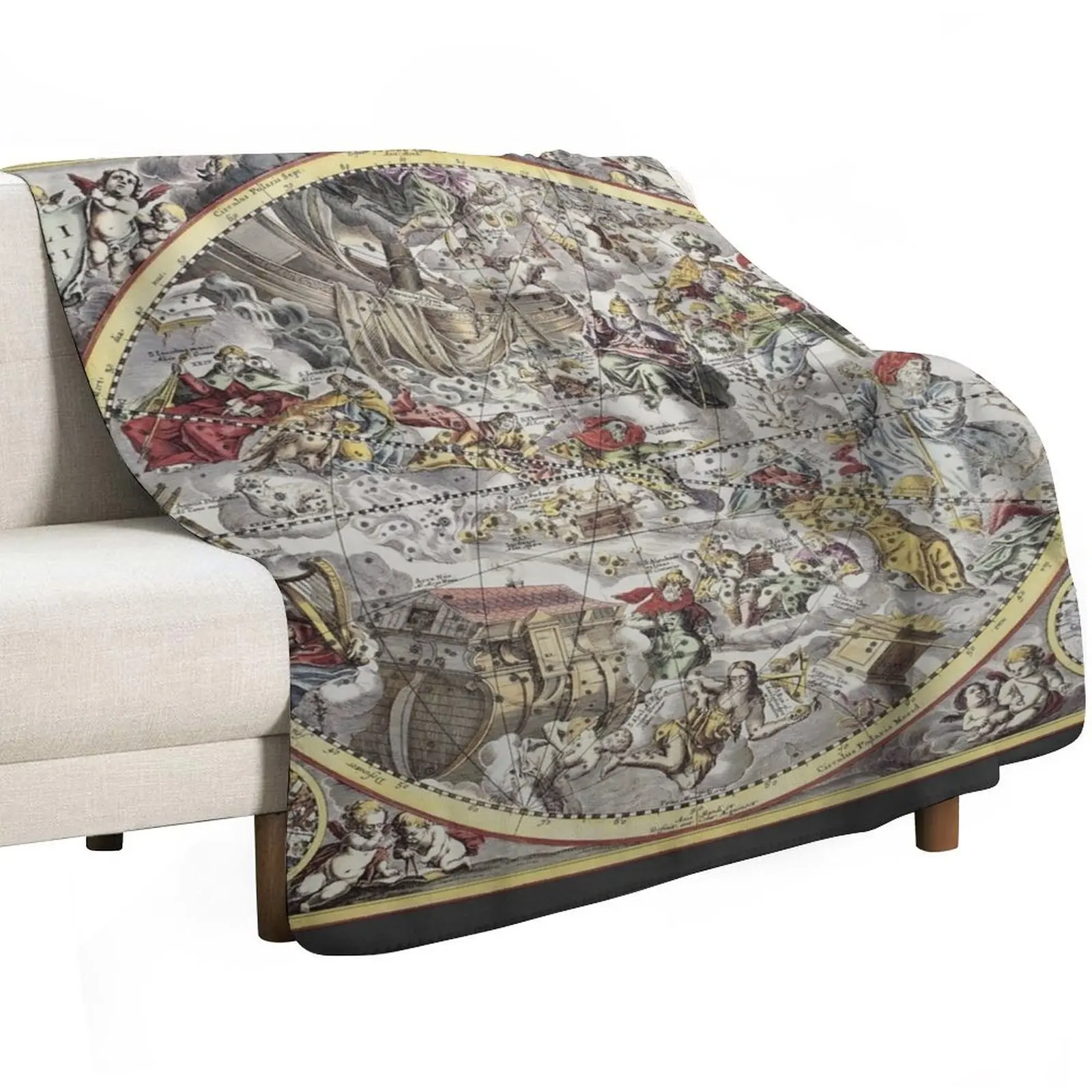 Andreas Cellarius Vintage Constellation Map Throw Blanket Stuffeds heavy to sleep For Sofa Thin Soft Plush Plaid manga Blankets