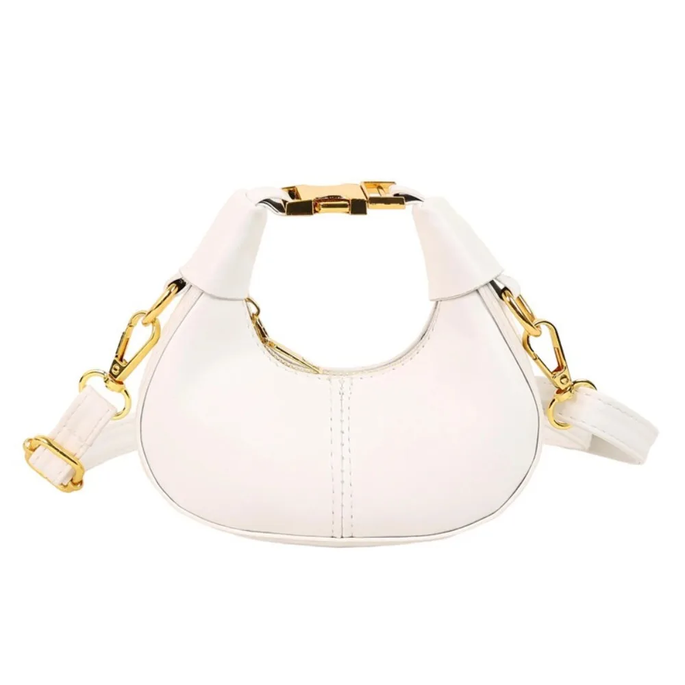 

Casual Y2K Pu Leather Handbag Solid Color Half-moon Crossbody Bag Single Shoulder Coin Purses Crescent Bag Daily