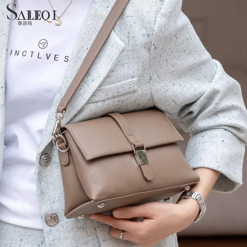 

Genuine Grade Cow Leather Fashion Women's Shoulder Crossbody Small Bag Luxury Designer Brand Cowhide Ladies Daily Bag for Woman