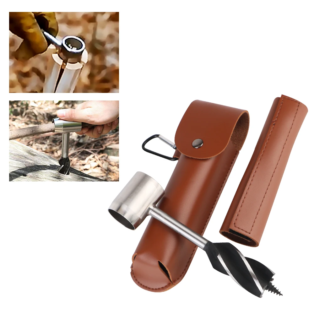 

Outdoor Survival Auger Drill Bits Drilling Tool Hand Drill Punch Tool For Camping Outdoor Hiking Portable Woodworking Tools