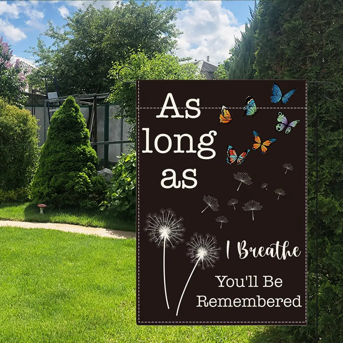 Memorial Garden Flag Home Farmhouse Holiday Outside Outdoor Lawn Decorations Yard Flag Double Sided 12x18 Inch LLO LLX uui