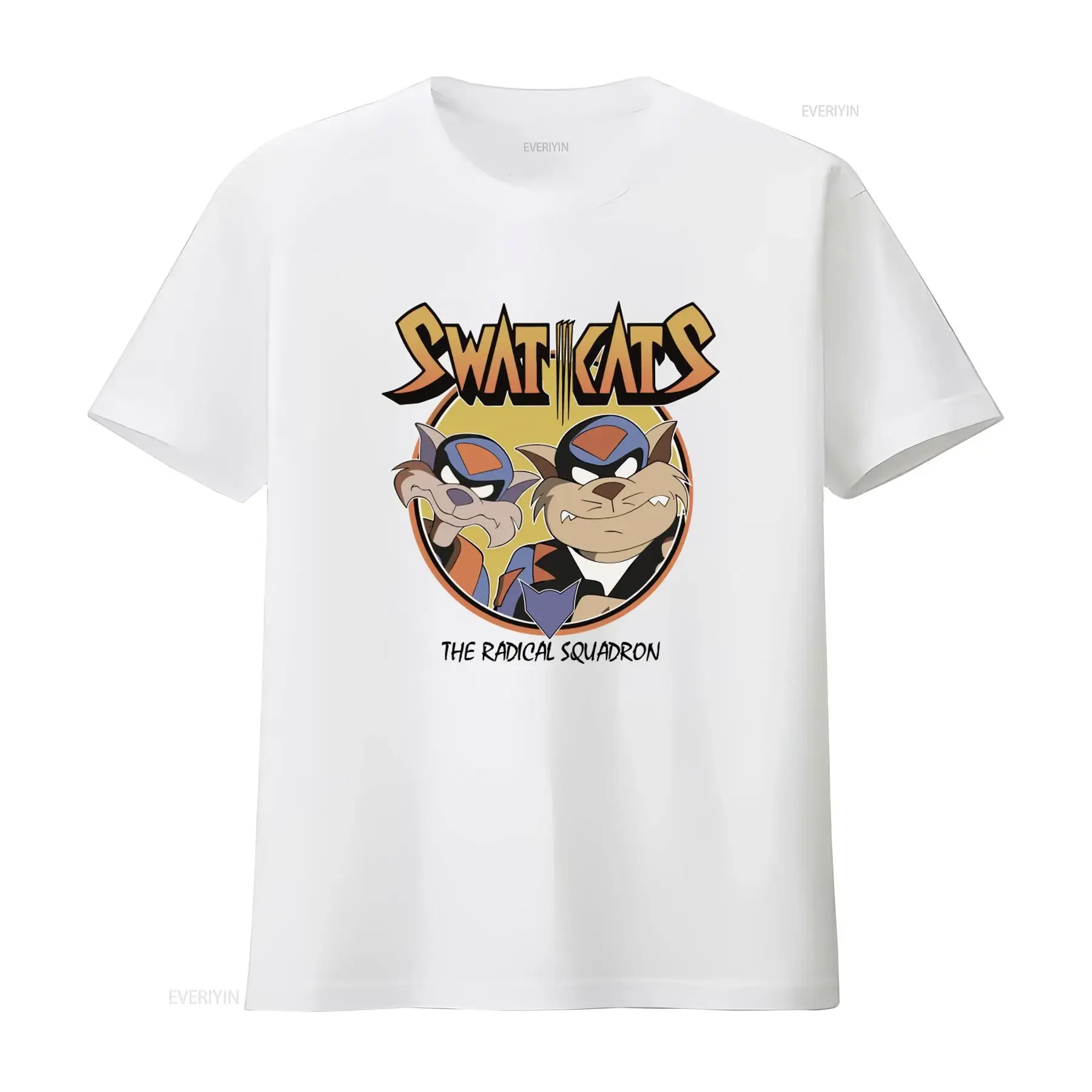 SWAT Kats The Radical Squadron Cartoon T Shirt Cool Design for Fans vintage Washed Soft Stylish Casual Stretched Breathable
