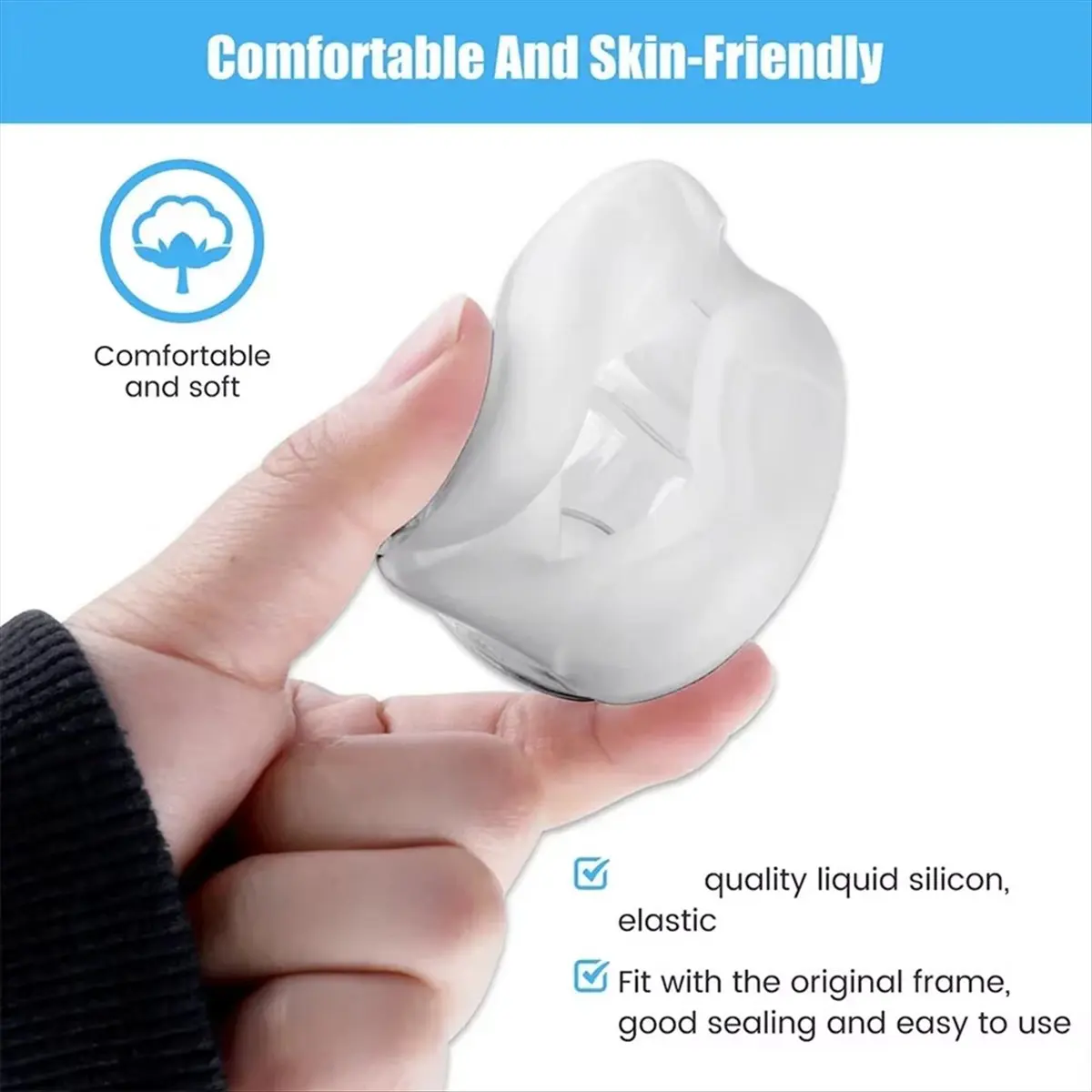 

Stable- Replacement Nasal Silicone Cushion for ResMed AirFit N20 CPAP Mask (M)