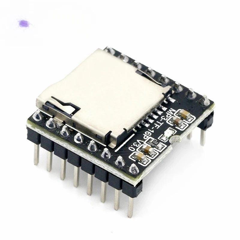 10pcs DFPlayer Mini MP3 Player Module MP3 Voice Decode Board Supporting TF Card U-Disk IO/Serial Port/AD MP3-TF-16P For arduino