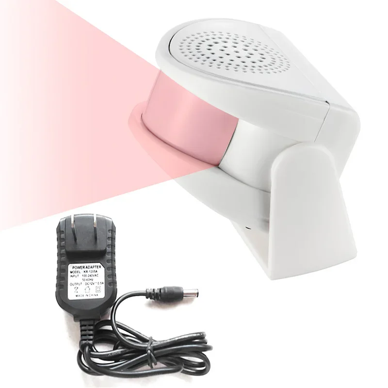 KERUI PIR 모션 센서 알람 (전원 공급 장치 포함) 무선 초인종 환영 차임 홈 보안 도난 경보기 용 32 곡