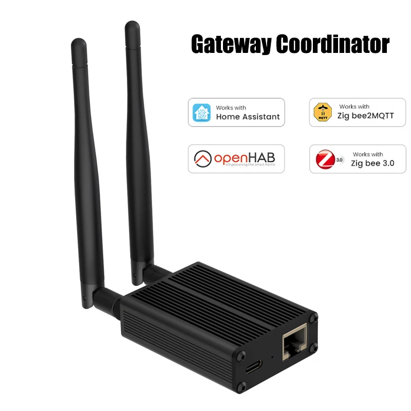 ZigBee 3.0 Dongle To Ethernet, USB, And WiFi Gateway Coordinator Compatible with Zig Bee2 MQTT, Home Assistant, Z H A Open HAB