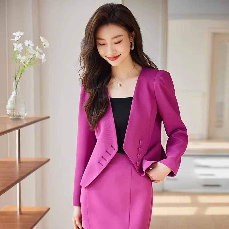 Formal Women Business Suits with Blazer Coat and Fishtail Skirt Professional Ladies Office Work Wear Uniform Clothing Sets