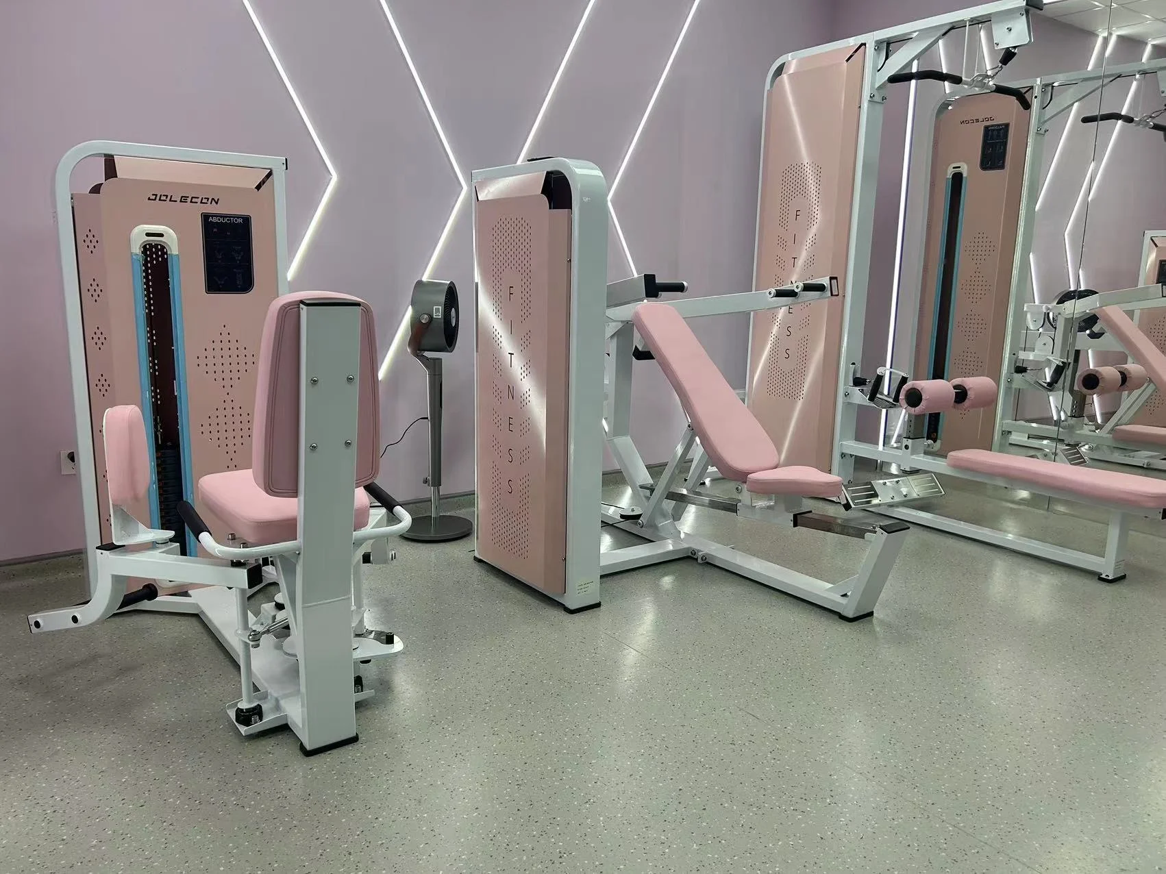 Pink Painting Style Lat Pulldown Low Row Abductor Adductor Adjustable Bench Gym Equipment for Women