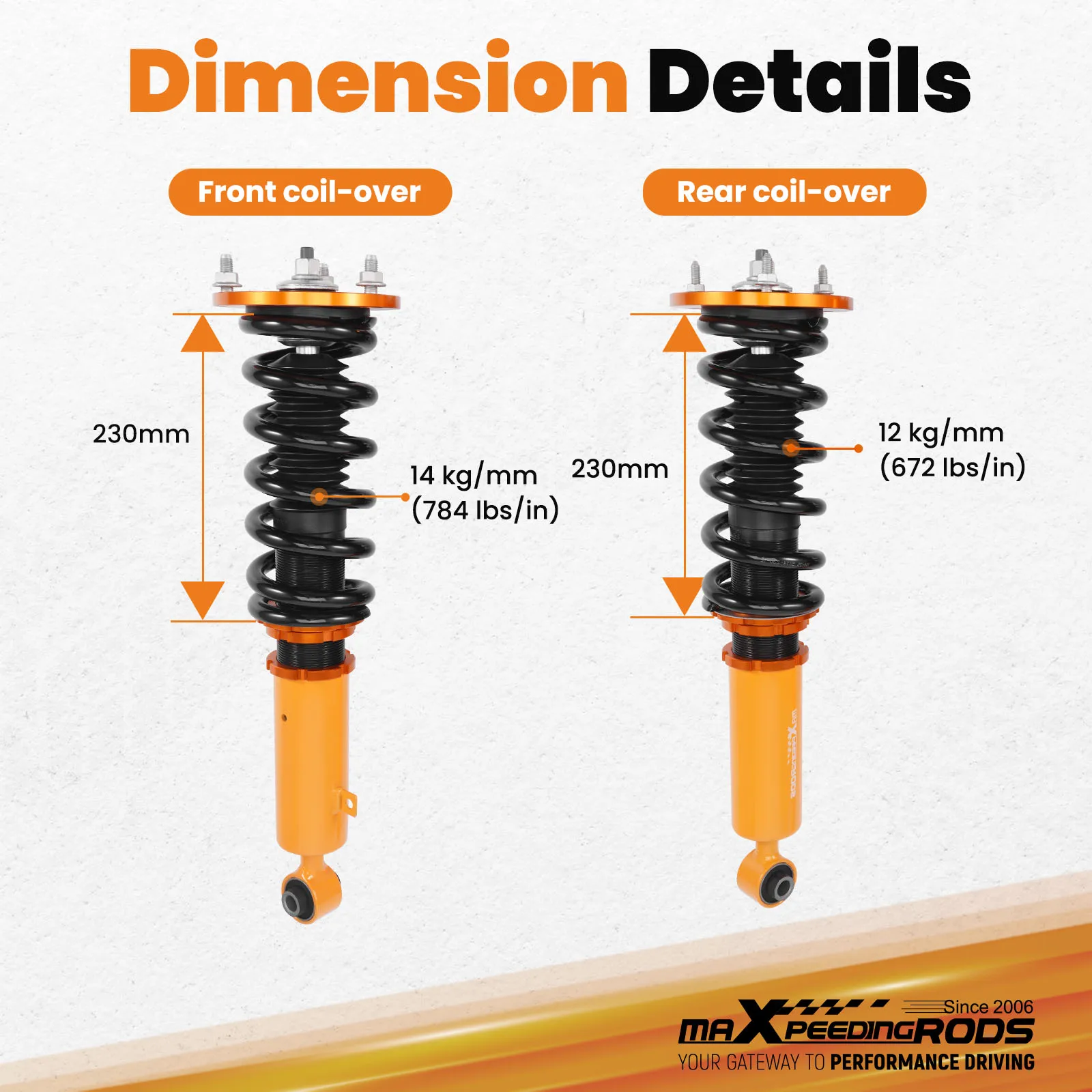 

maXpeedingrods Suspension Kit For Toyota Supra JZA70 MA70 GA70 1986-92 Coilovers