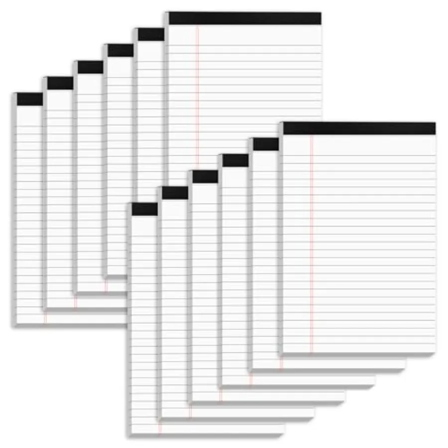 

5" x"Note Pads 1 of Legal Pads 30 Sheets Notepad College Ruled Small Writing Pads Perforated Pages Paper Pads 0GSM Heavyweight