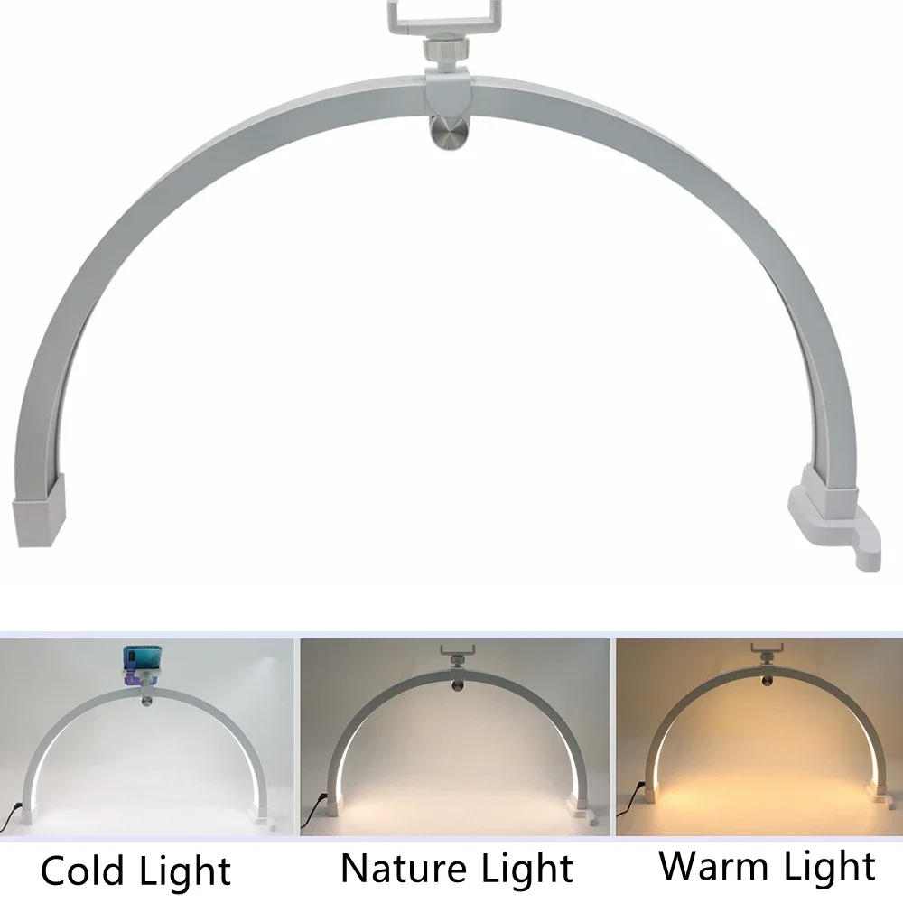 Lampe de Table à Ongles en Forme de Demi-Lune, 56cm, Pliable, LED, Croissant, Manucure, Bureau, Arc Lumineux, Salon de miles, Éclairage de Remplissage