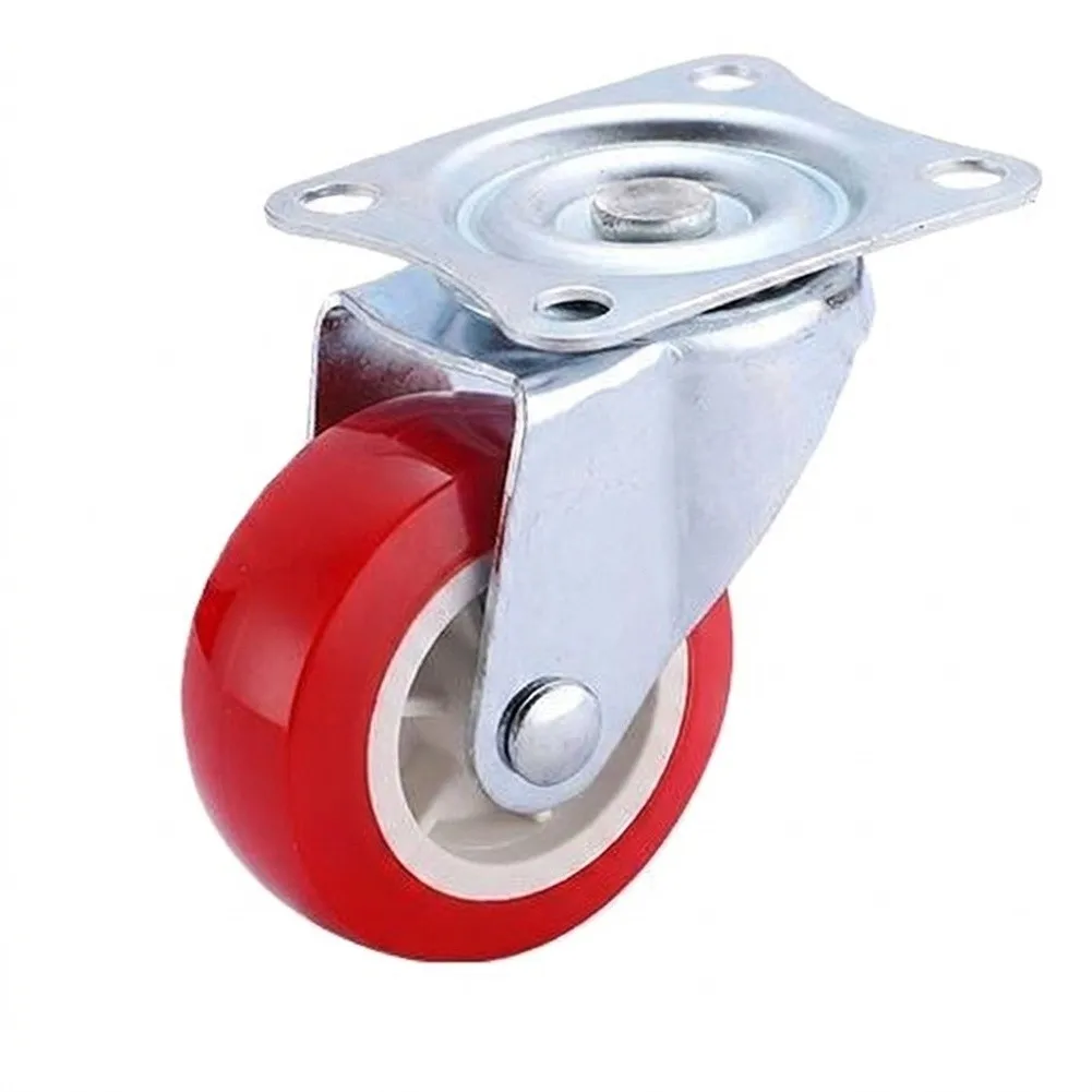 4Pcs 25mm Silent Multi-directional Wheels Kit With Brake PVC Industrial Castor Wheel Furniture Wheels Caster Replacement Wheel