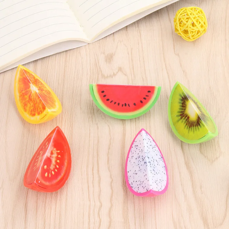 1 Piece Novelty Fruit Pencil Sharpener Watermelon Lemon Tomato Kiwifruit Cutter Knife School Office Supply Gift Freebie