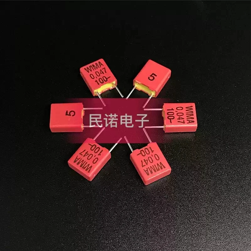 Brand new WIMA capacitor MKP2 100V 0.047UF 100V 473 47NF with a pin spacing of 5mm