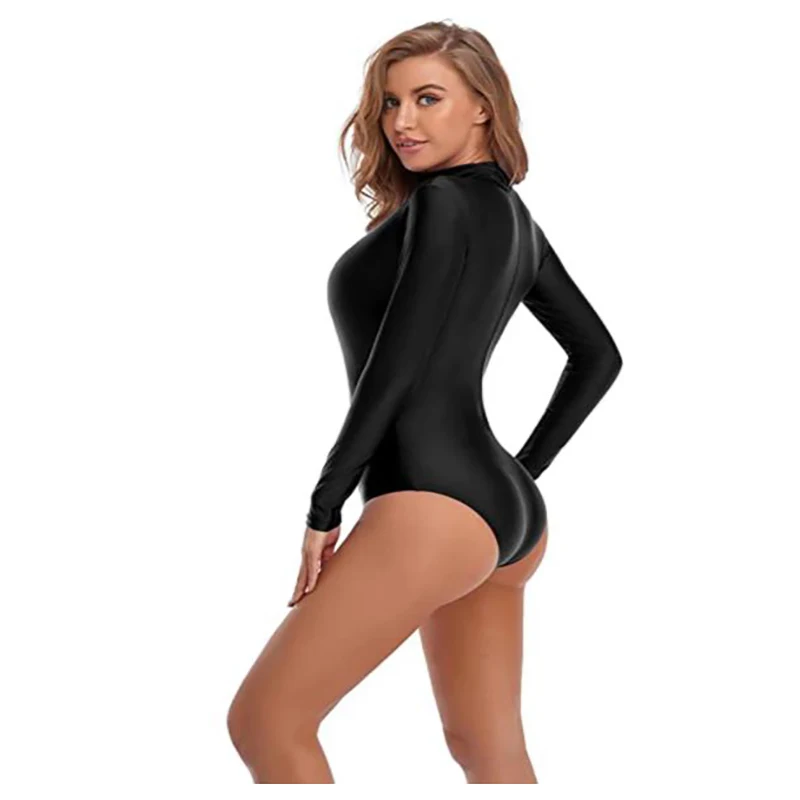 Speerise Damen Langarm-Klassiker-Trikot mit Rollkragen, Ballett-Tanzbekleidung, Spandex-Body, Gymnastikkostüme, Ganzanzug, Allaди